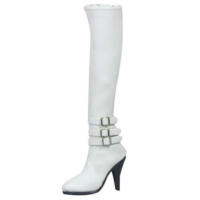1 / 6 Zip Up Buckle Long for 12 '' Action Figure White