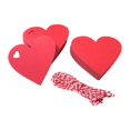 thumbnail image 1 of jifeng 100 Pieces Valentine Hang Tags Heart Shape Kraft Paper Tags for DIY Wrapping Red, 1 of 9