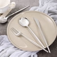 thumbnail image 6 of BalsaCircle 24 Silver Disposable Premium Plastic Cutlery Spoon Fork Knife Set Wedding Party Decorations, 6 of 8