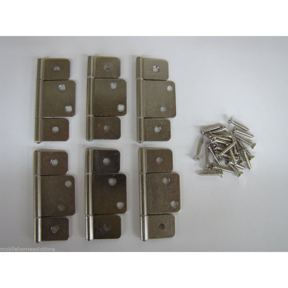 Mobile Home RV Parts Interior Door Hinges Package of 6 Nonmortise