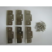 Mobile Home RV Parts Interior Door Hinges Package of 6 Non-mortise Satin Nickel