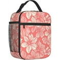 thumbnail image 2 of Pink Floral Lunch Box for Adults Women Flower Lunch Box Insulated Cooler Reusable Bag Container Gifts for Work Office Picnic Travel, 2 of 7