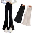 thumbnail image 3 of Esaierr Toddler Girls Flare Pants 4-14T Spring Fall Soft Stretchy Flare Leggings Pants for Kids Child Yoga Dance Trousers Pants, 3 of 7