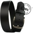 thumbnail image 4 of Millennial Leather Belt by Nickel Zero® - Nickel Free Belt Buckle with 1.5 Inch Full Grain Leather Strap and Silver Toned Slightly Curved Hypoallergenic Buckle, 4 of 8