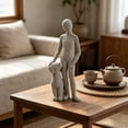 thumbnail image 6 of Cheapark 96、Animal Resin Statue Human and Dog Tabletop Sculpture Art Craft for Office Living Room Rustic Home Ornament Display, 6 of 7