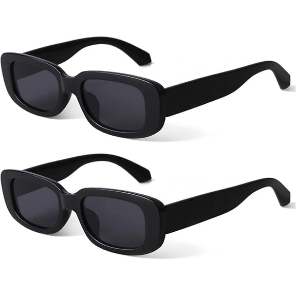 Retro Rectangle Sunglasses Women and Men Vintage Small Square Sun Glasses UV Protection Glasse