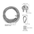 thumbnail image 2 of Raindrops Plated Silver Stainless Steel Cable Wire Rope for Clothes Line and Picture Hanging Heavy Load Capacity, 2 of 7