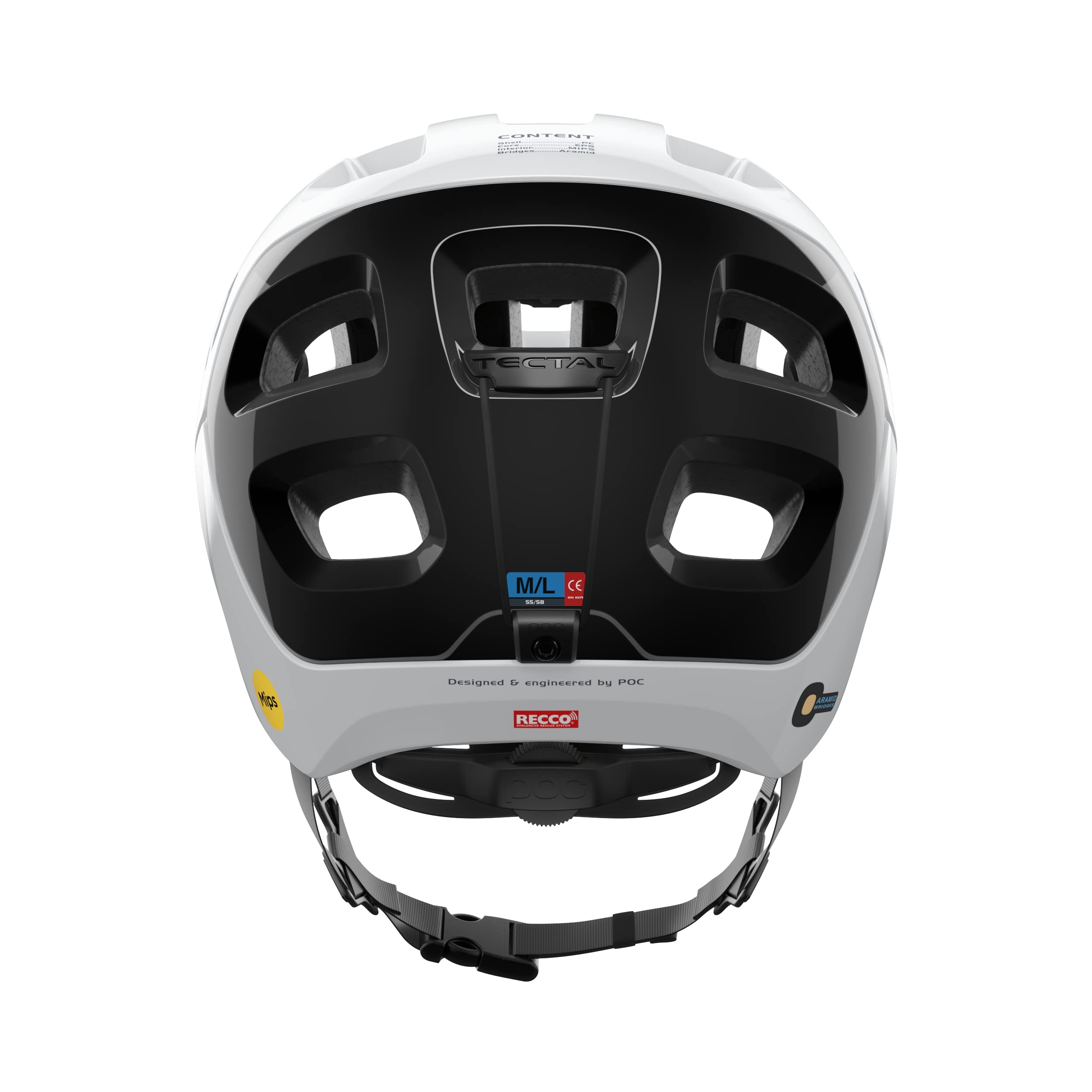 POC Cycling Tectal Race MIPS Helmet Adult Unisex - White/Black Small 51cm - 54cm