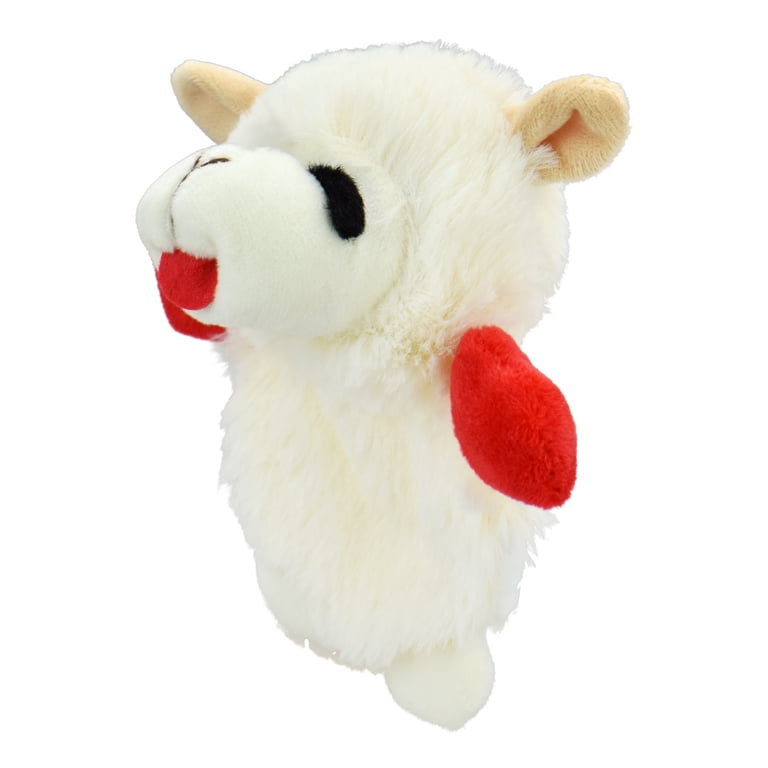 Multipet, Mini Plush Lamb Chop Dog Toy with Squeaker and Crinkle