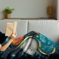 thumbnail image 3 of Christmas Soft Flannel Fleece Throw Blanket, Vivid Classical Baubles with Ribbons and Different Patterns Abstract, Cozy Plush for Indoor and Outdoor Use, 60" x 80", Petrol Blue Grey Red, by Ambesonne, 3 of 5