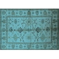 thumbnail image 1 of Ahgly Company Indoor Rectangle Oriental Light Blue Traditional Area Rugs, 2' x 4', 1 of 4