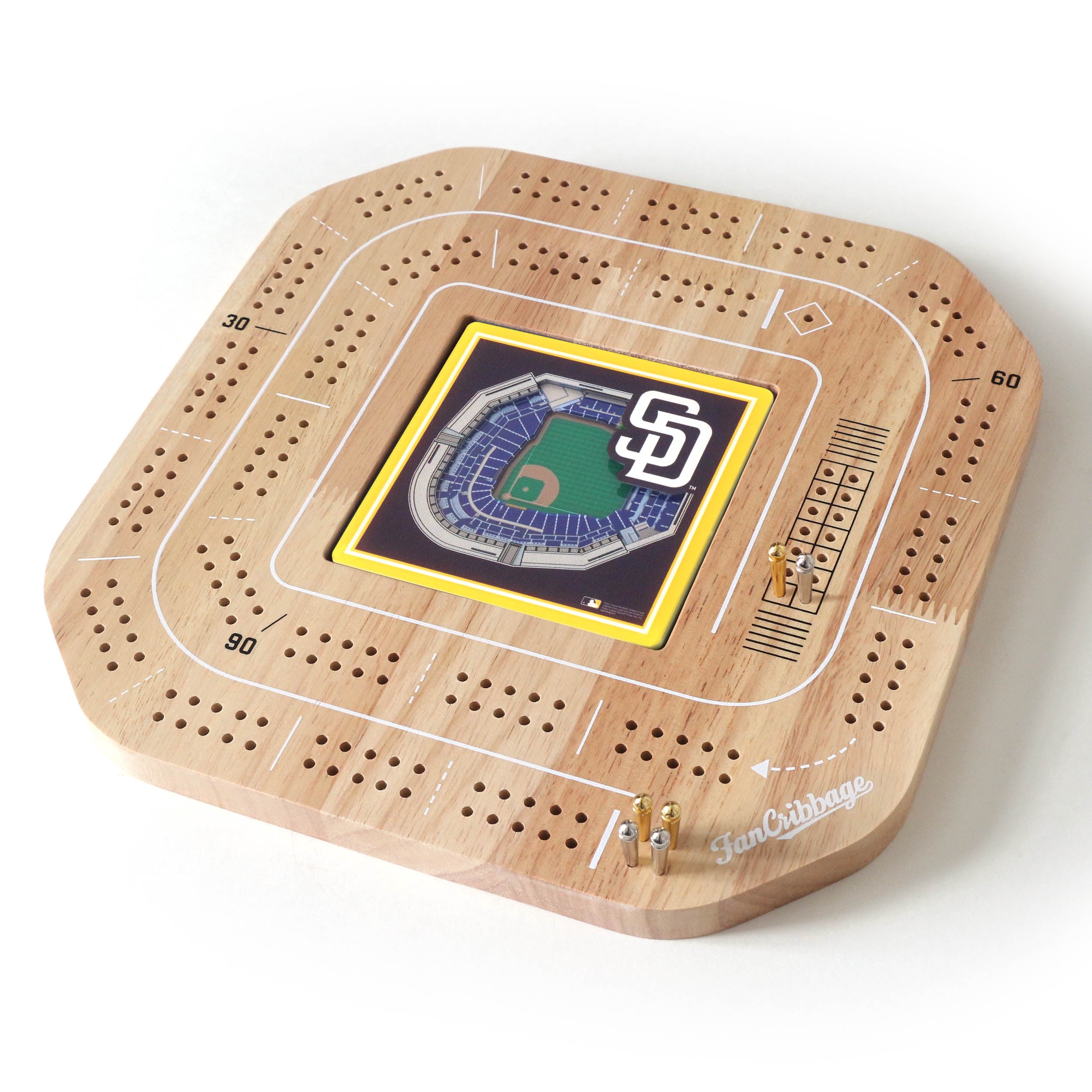 YouTheFan MLB San Diego Padres Stadiumview Cribbage