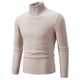 thumbnail image 2 of Suéter de solapa alta con camisa de fondo para hombre de otoño e invierno, suéter de color sólido, camisa de fondo para hombre, 2 of 6