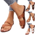 thumbnail image 2 of Ketyyh-chn99 Sandals Women Slip on Shoes Slippers Womens Wedge Sandals Dressy Sandal Comfortable Walking Casual Slip on Summer Shoes White,9, 2 of 5