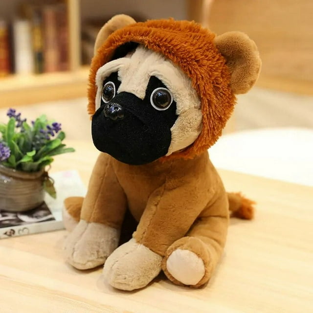 20cm Simulation Animal Sharpei Pug Plush Toys Dogs Cosplay Dinosaur Rabbit Elephant Lion Sheep Stuffed Dolls Birthday Gift