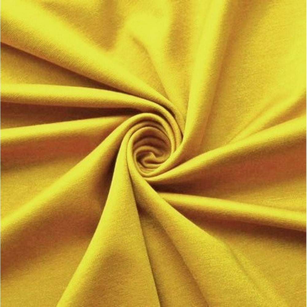 Ponte De Roma Jersey Knit Spandex Fabric / Lemon / Sold By The Yard