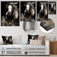 thumbnail image 4 of Designart "White Horse Stallions II" Animals Horse Metal Wall Decor, 4 of 5