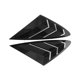 thumbnail image 1 of 1 Par Trasero Lateral Ventana Persiana Sombras Cubierta para Coche Brillo Negro, 1 of 1