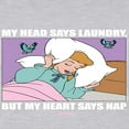 thumbnail image 3 of Disney Cinderella - Head Says Laundry, Heart Says Nap - Juniors Fitted Graphic T-Shirt, 3 of 5