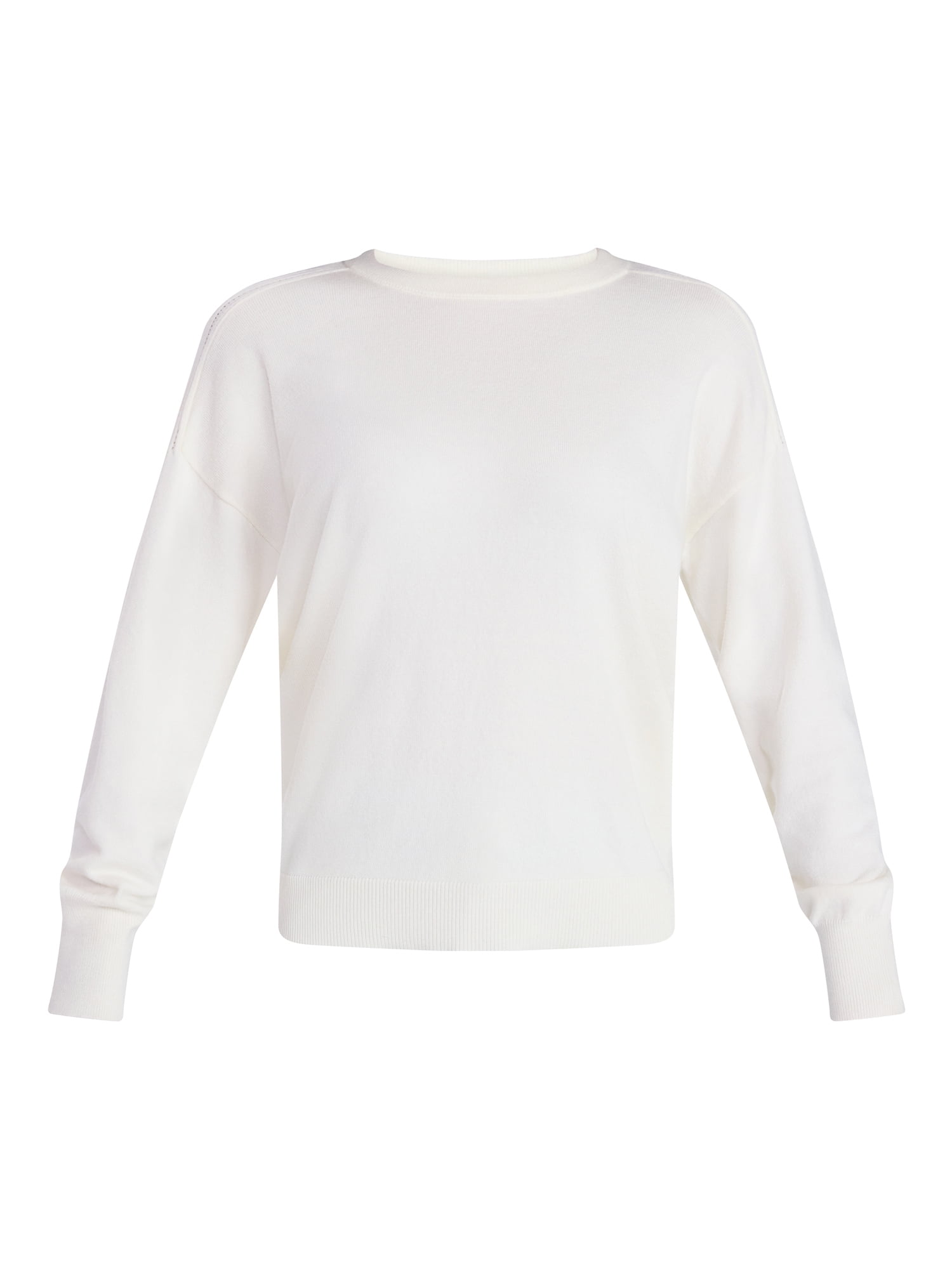 Time and Tru Women's Crewneck Sweater with Long Sleeves, Lightweight, Sizes XS-XXXL