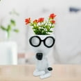 thumbnail image 1 of Mini Coffee Drinking Figurine Plant Pots Creative Job Worker Shaped Succulent Pot With Resin Coffee Time Small Flower Planter For Coffee Lovers Gift And Coffee Bar Table,Flower Pot Ornament*1 Piece, 1 of 8