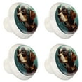 thumbnail image 2 of HemaKayy 4 Pack 1.37" Decorative Cabinet Knobs - Elegant ABS Glass Handles for Home Furniture Decor - Dresser Drawer Door Pulls - Perfect for Kitchen Bedroom - Animal Pet Dog, 2 of 8