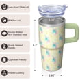thumbnail image 3 of 20OZ Unicorn Cup with Handle and Leak Resistant Straw Double Wall Stainless Steel Tumbler Insulated Travel Mug Ideal Gifts for Women Mom Friends on Birthday Christmas Thanksgiving, 3 of 6