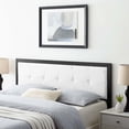 thumbnail image 2 of Tufted Headboard, Full Size, Fabric, Metal Steel, Black White, Modern Contemporary Urban Design, Bedroom Master Guest Suite, 2 of 6