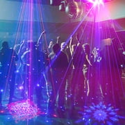 Party lights, DJ disco lights, sound activation and DMX control, 3D pattern strobe light beam effects, suitable for family gatherings, birthdays, holidays, revelry, KTV, bars, karaoke, clubs, stage