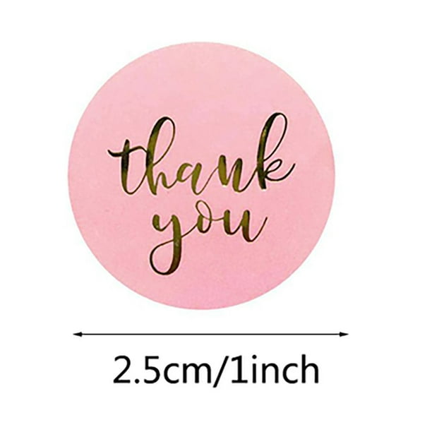24 stickers autocollant merci pour cartes de remerciements