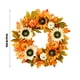 thumbnail image 3 of Wreath Simulation Maple Leaf Sunflower Door Hanging Rattan Wreath Home Decoration, 3 of 8