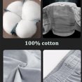 thumbnail image 3 of Pantalones cortos de pijama 100% de algodón para hombre, pantalones cortos de cintura liso elástico, pantalones cortos informales transpirables con entrepierna 3D, ropa de dormir para hombre, 3 of 5