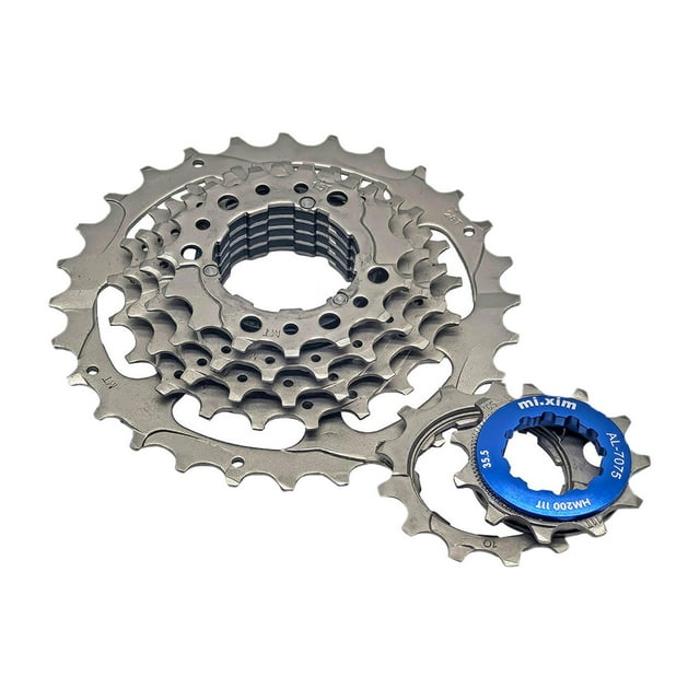 koolsoo Bike Freewheel Folding Flywheel 7 Speed Aluminum Alloy Steel Cassette Blue