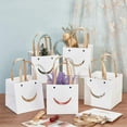 thumbnail image 6 of 12 Pcs White Craft Paper Bags 5.9x5.9 Carrier Paper Gift Bags With Handles Party Favor Kraft Paper Bag, 6 of 7