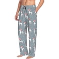 thumbnail image 3 of Kdxio Cartoon Poodle Dog Print Men's Sleep Pajama Pant Lounge Pants with Pockets, 3 of 8