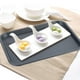 thumbnail image 5 of Organizador de escritorio, bandeja de cosméticos, aperitivos, bebidas para el hogar, tocador de baño resistente, bandeja multifuncional para sofá, negro perfecl Bandeja de servir, 5 of 7