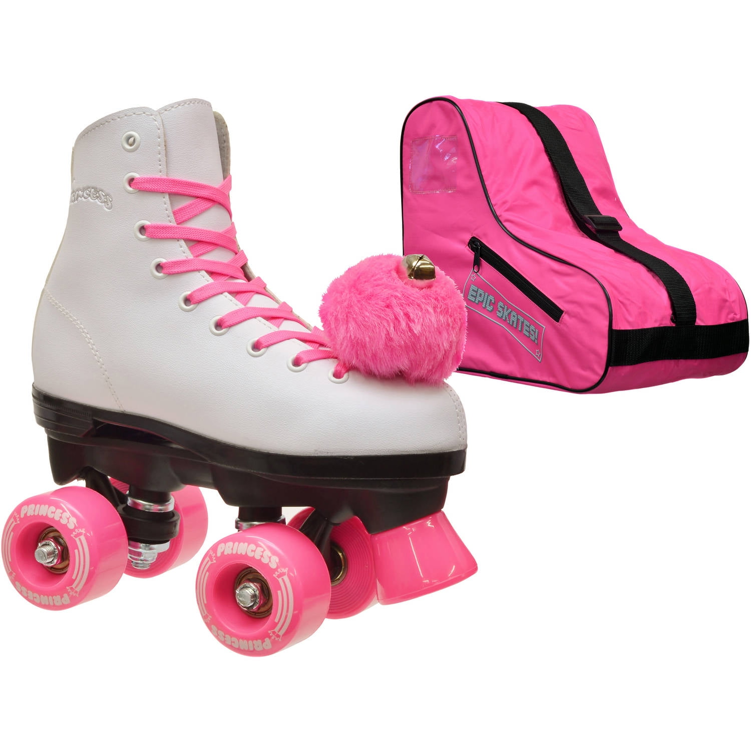 Epic Pink Princess Quad Roller Skates Package