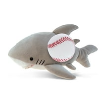 DolliBu Shark Stuffed Animal with Baseball Plush - Soft Huggable Shark, Adorable Playtime Plush Toy, Cute Wildlife Gift, Super Soft Plush Doll Animal Toy for Kids and Adults - 6 Inch
