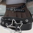 thumbnail image 5 of Eosunjian Imitation Leather Waistband Women’s Punk Style Rock Star Pattern Belt with Adjustable Hole Design for Dresses Jeans Shirts Faux Leather Accessory, 5 of 8