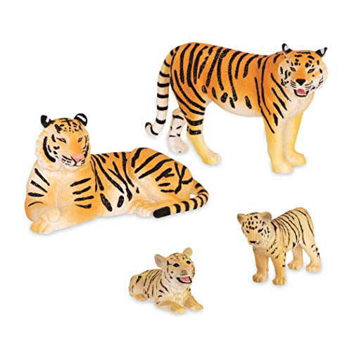 Terra by Battat - Tiger Family - Toy Tiger Safari Animals for Kids  3-Years-Old & Up (4Pc) 