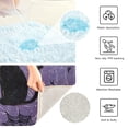 thumbnail image 3 of Yayeee Bath Rug for Bathroom Floor Non Slip Rectangle Fluffy Soft Absorbent Mat, 16"x24", Purple Halloween Black Cat, 3 of 7