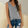 thumbnail image 2 of MESSUEN Sleeveless Tank Tops Tank Top for Women Loose Fit V-neck Raglan T Shirt Print Vest 2025 Loose Casual V Neck Shirt Flowing Top Women’s Tops Casual Tank Tops Dark Gray XL, 2 of 5