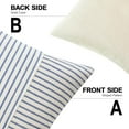 thumbnail image 5 of Khaki and Beige Patchwork Farmhouse Pillow Covers , Pack of 2 Striped Linen Decorative Modern Accent Pillow Cases for Sofa Couch Bedroom, 5 of 6