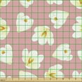 thumbnail image 2 of Romantic Upholstery Fabric by the Yard, Magnolia Petals Floral Pastel Blossoms Vintage Saffron Flower Pattern, Decorative Fabric for DIY and Home Accents, Pale Pink Cream Orange by Ambesonne, 2 of 5