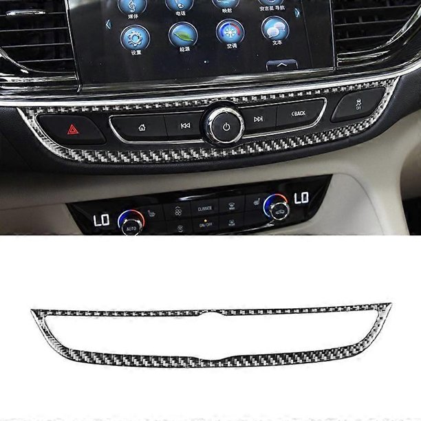 NEW-Carbon Fiber Center Console Multimedia Switch Panel Trim Frame Sticker For Buick Regal - Interior Accessories