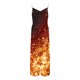 thumbnail image 4 of Gibobby pantalones holgados de oficina Mono de tubo de cintura alta con cuello en V y dos correas de perlas con estampado informal para mujer, mono elegante de verano(Anaranjado， XL), 4 of 5