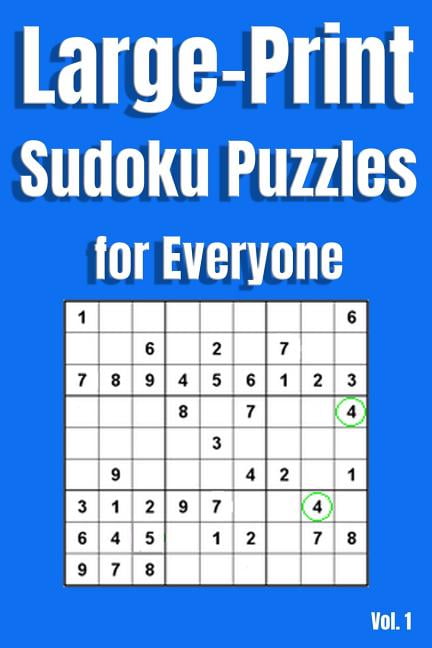 large print sudoku puzzles for everyone vol 1 100 brain