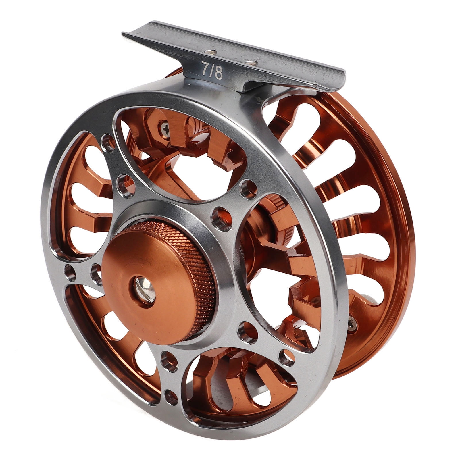 NFTIGB Fly Fishing Reel 7/8 Machining CNC Front Wheel 3 Bearings Oxidation Treatment Outdoor Fishing Accessories Metal Spool Lightweight Smooth Drag System for Freshwater Saltwater (4.33 in / 11 cm)