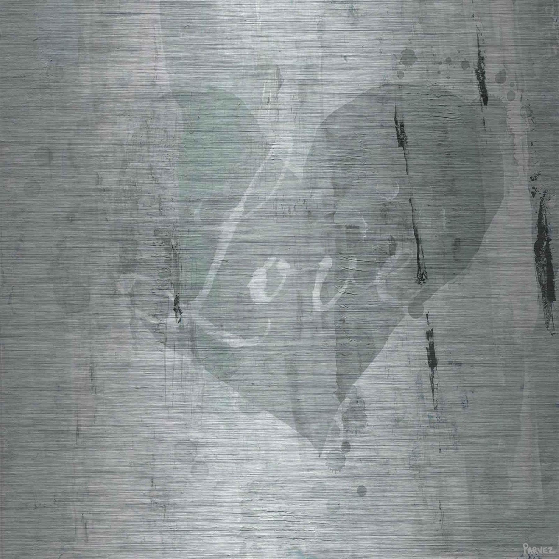 "Green Heart Love" Painting Print on Brushed Aluminum