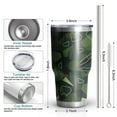 thumbnail image 6 of 30oz Gray Green Camo Textured Pattern Tumblers Stainless Steel Tumbler with Lid and Straw,Vacuum Insulated Double Wall Travel Tumbler Cups Mug with Cleaning Brush for Coffee,Tea, 6 of 7